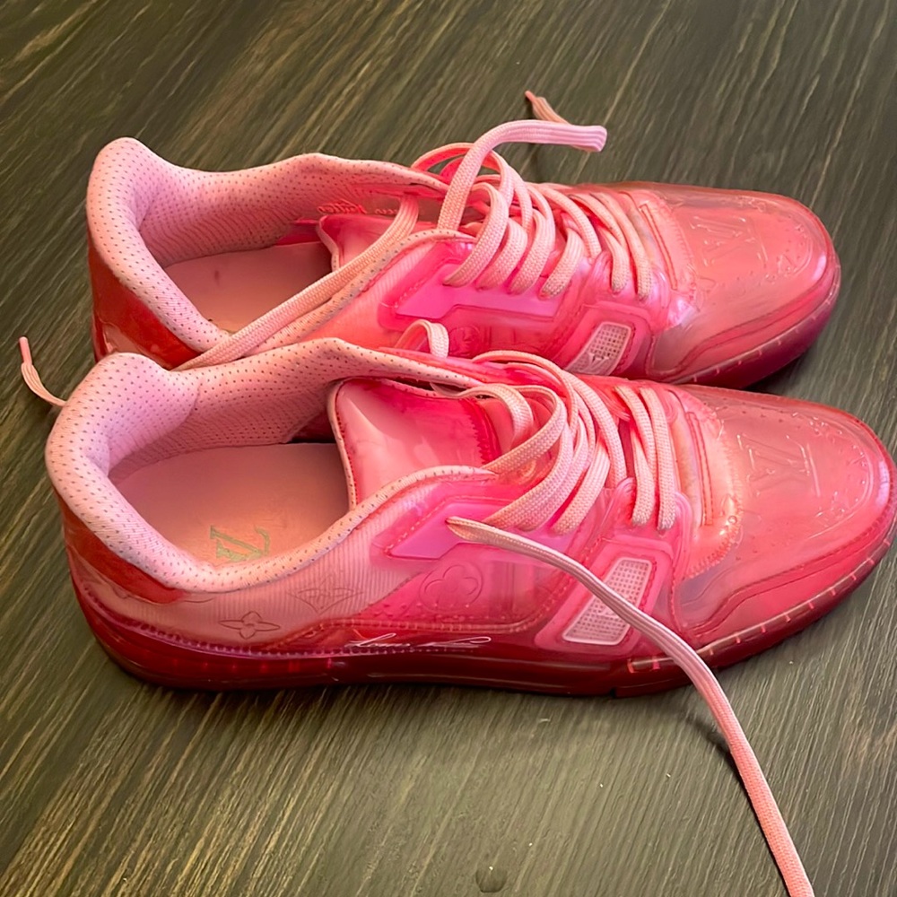 Louis Vuitton pink transparent sneakers
